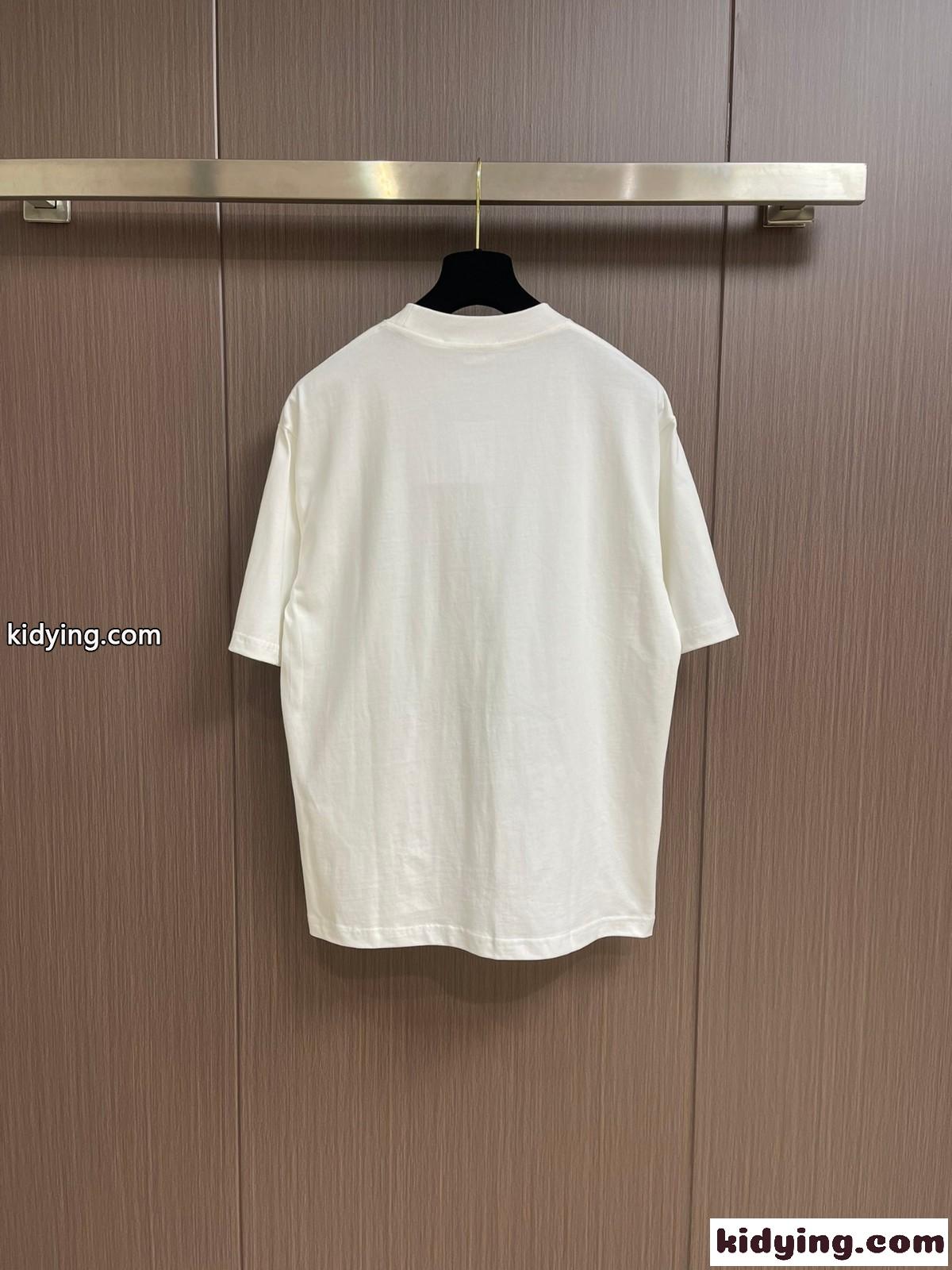 アレキサンダーワング Tシャツ コピー シンプル ロゴ入り クルーネック 半袖Tシャツ ホワイト-1