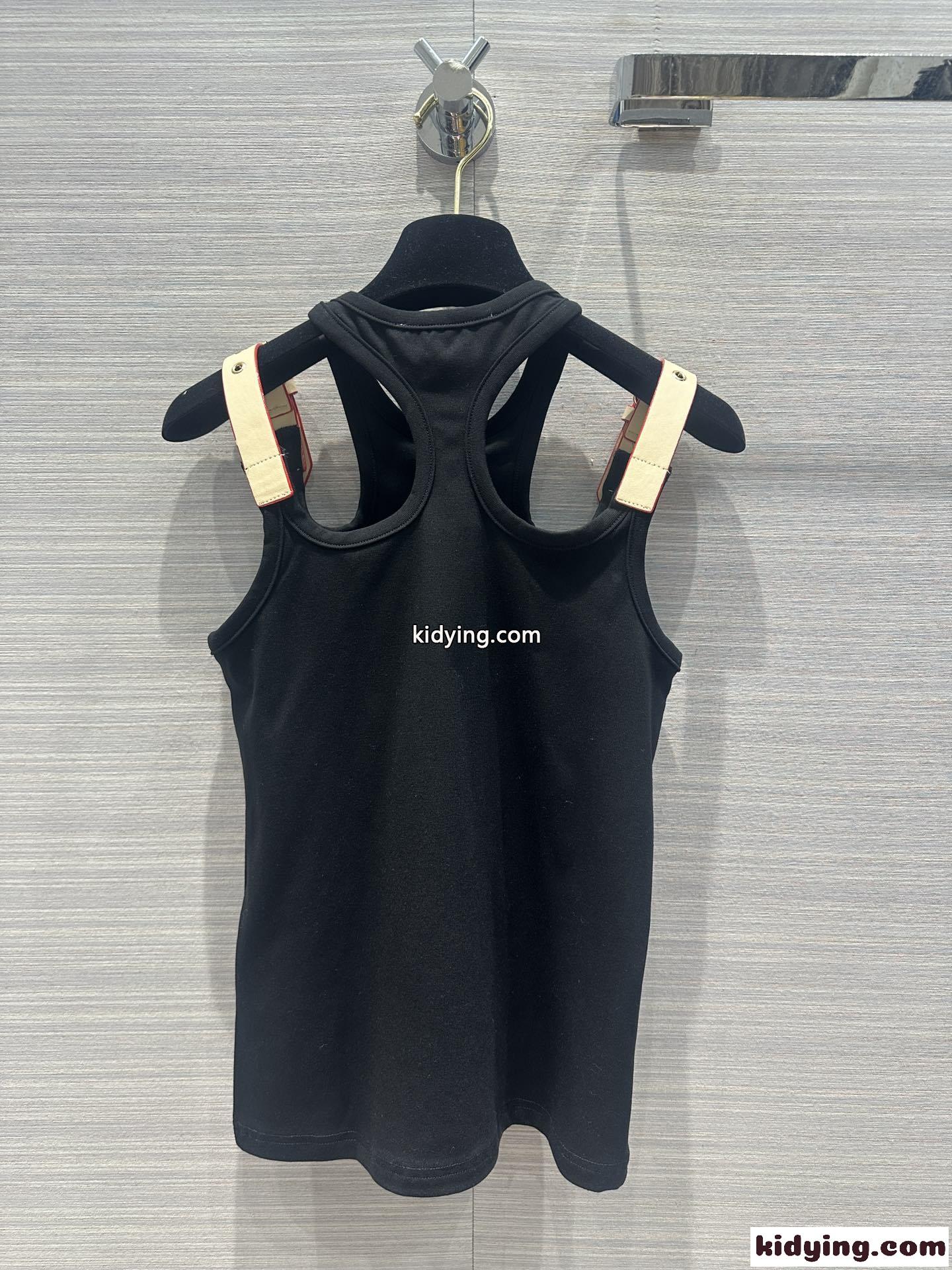 アイレットタブタンクトップ ルイ・ヴィトン Tシャツ コピー ブラック-1