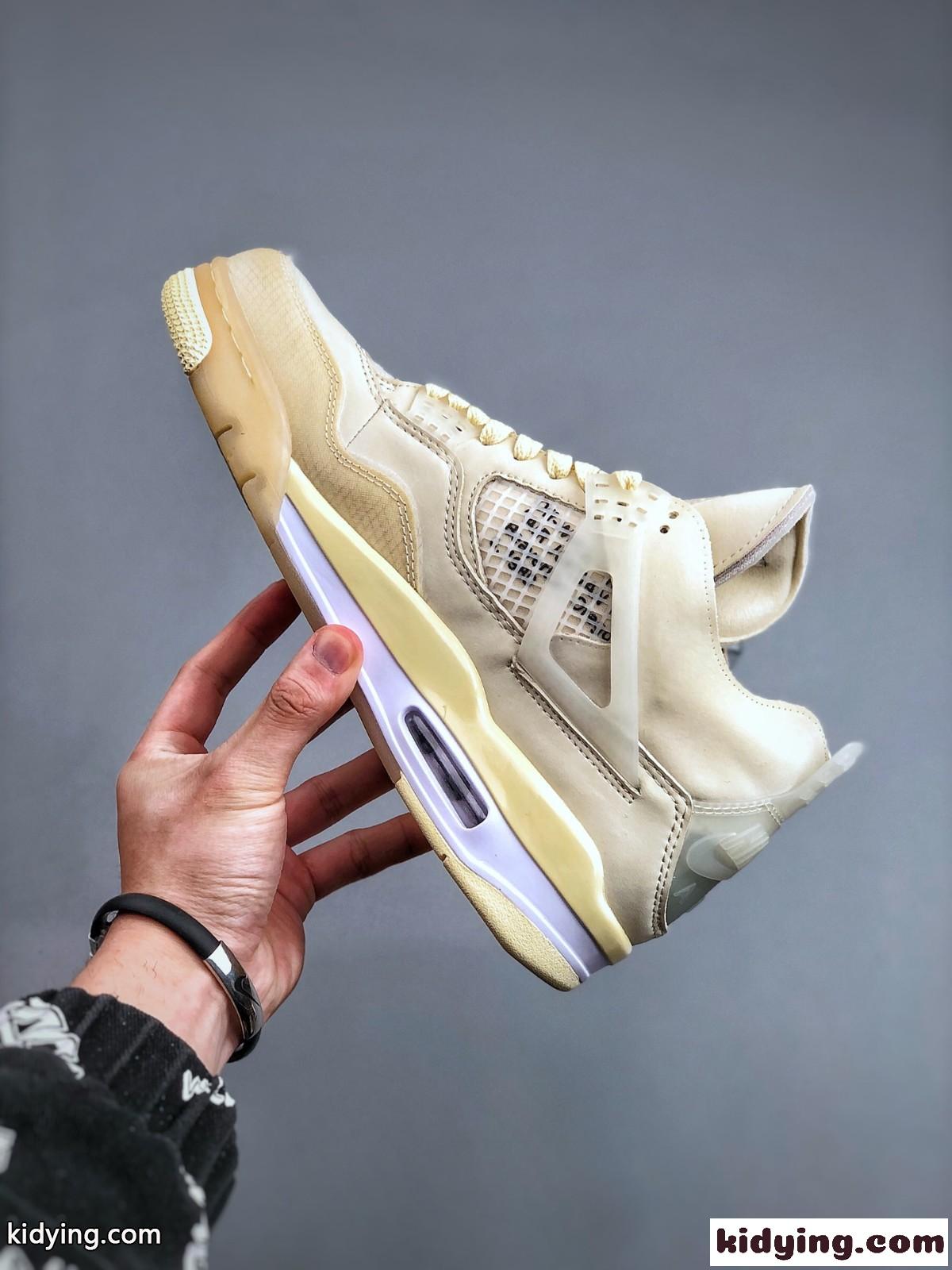 Off-White×Nike air Jordan 4 スニーカー オフホワイト スニーカー コピー 軽量 おしゃれ ナイキ-1