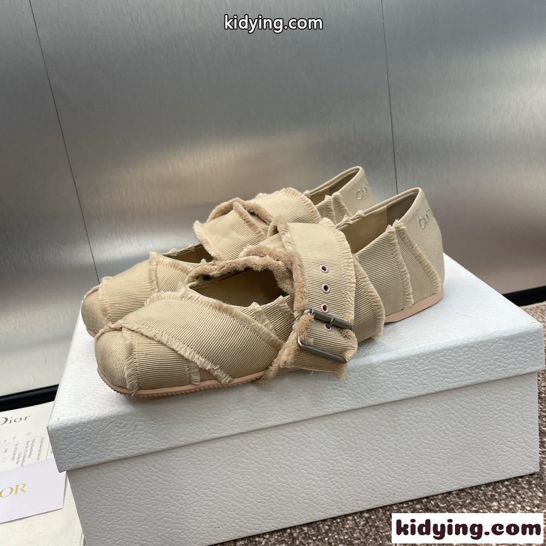 Dior Songe バレリーナ クリスチャン・ディオール サンダル コピー ベージュ-0