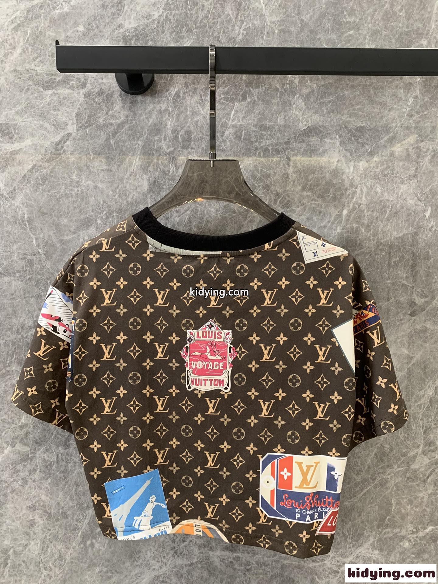 おしゃれ 人気 エリゼパレスクロップトップ ルイ・ヴィトン 半袖Tシャツ コピー-1