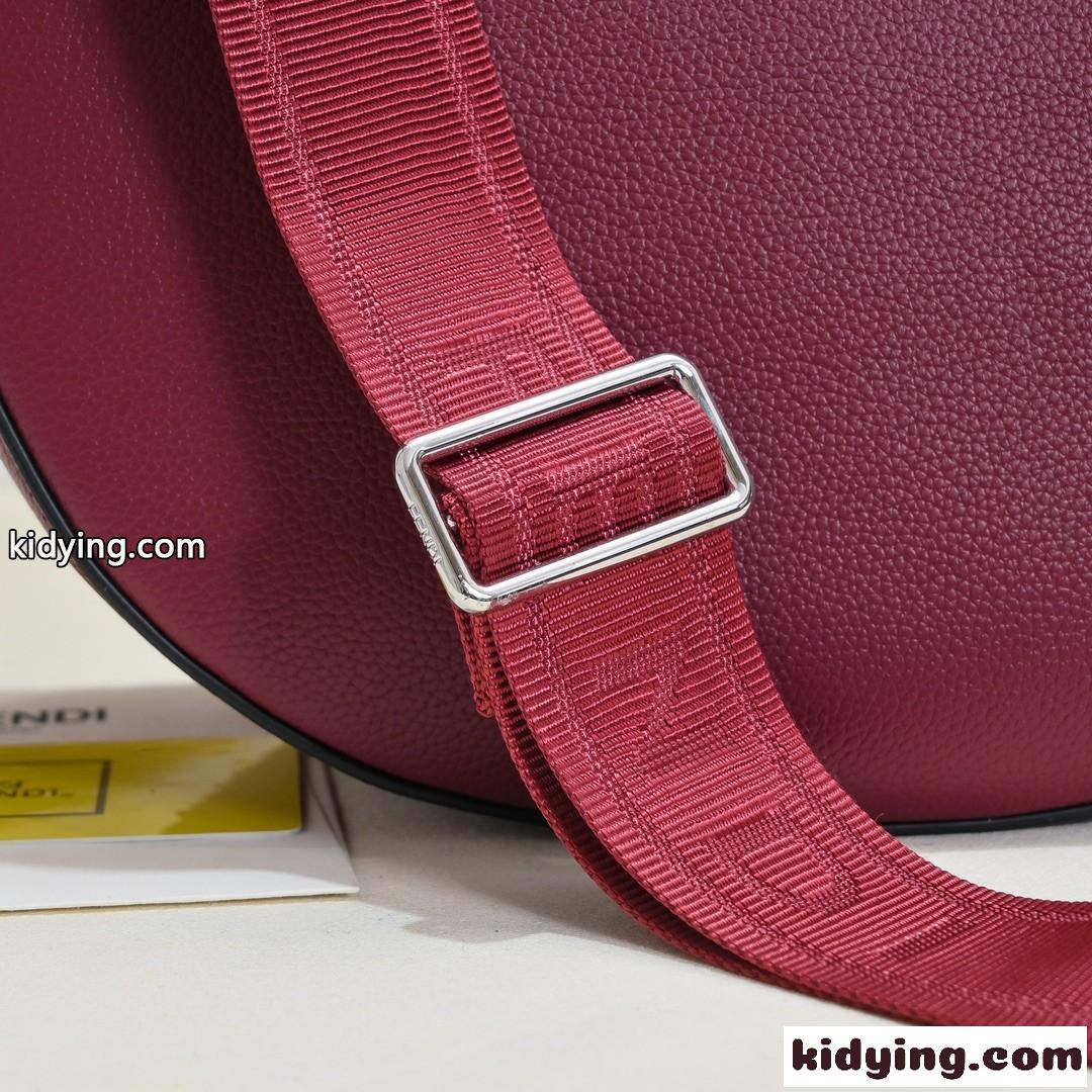 Fendi Roma レザー フェンディ メロン スモール スーパーコピー ショルダーバッグ レッド-4