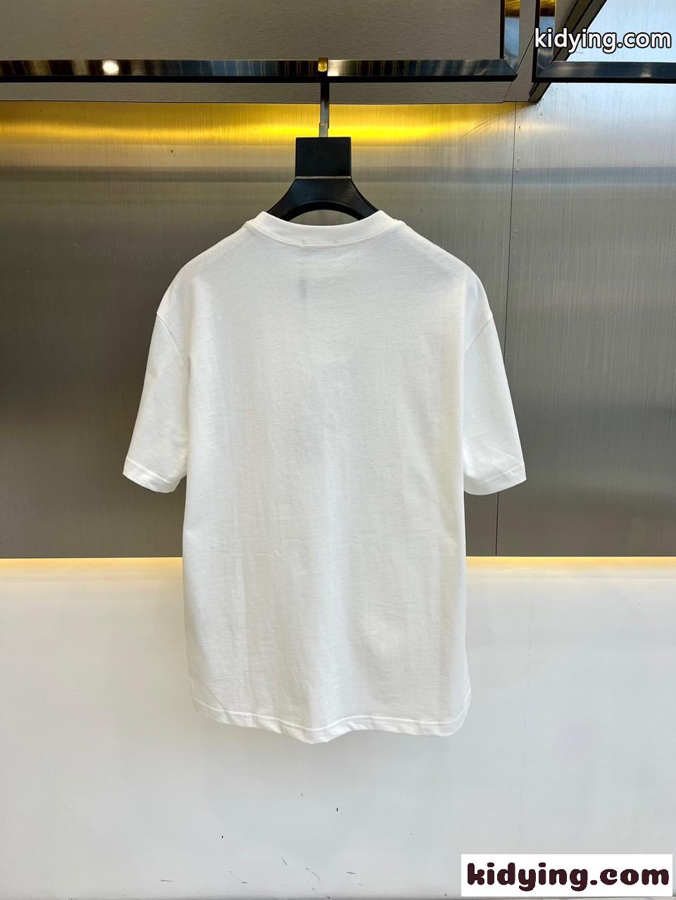 おしゃれ 合わせやすい ロゴ クルーネック 半袖Tシャツ クリスチャン・ディオール Tシャツ コピー ホワイト-5