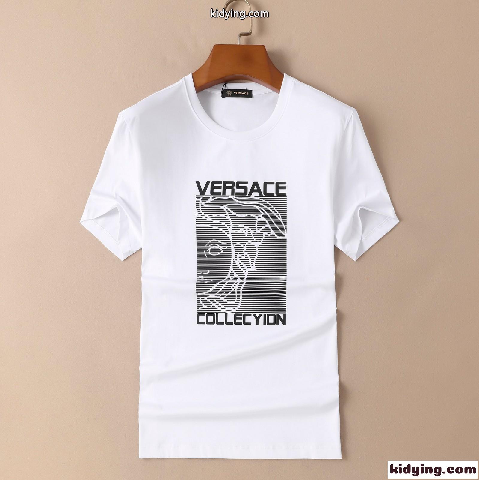 カジュアル プリント 着心地抜群 ヴェルサーチェ 半袖Tシャツ コピー 定番 クルーネック 春夏 トップス メンズ-2