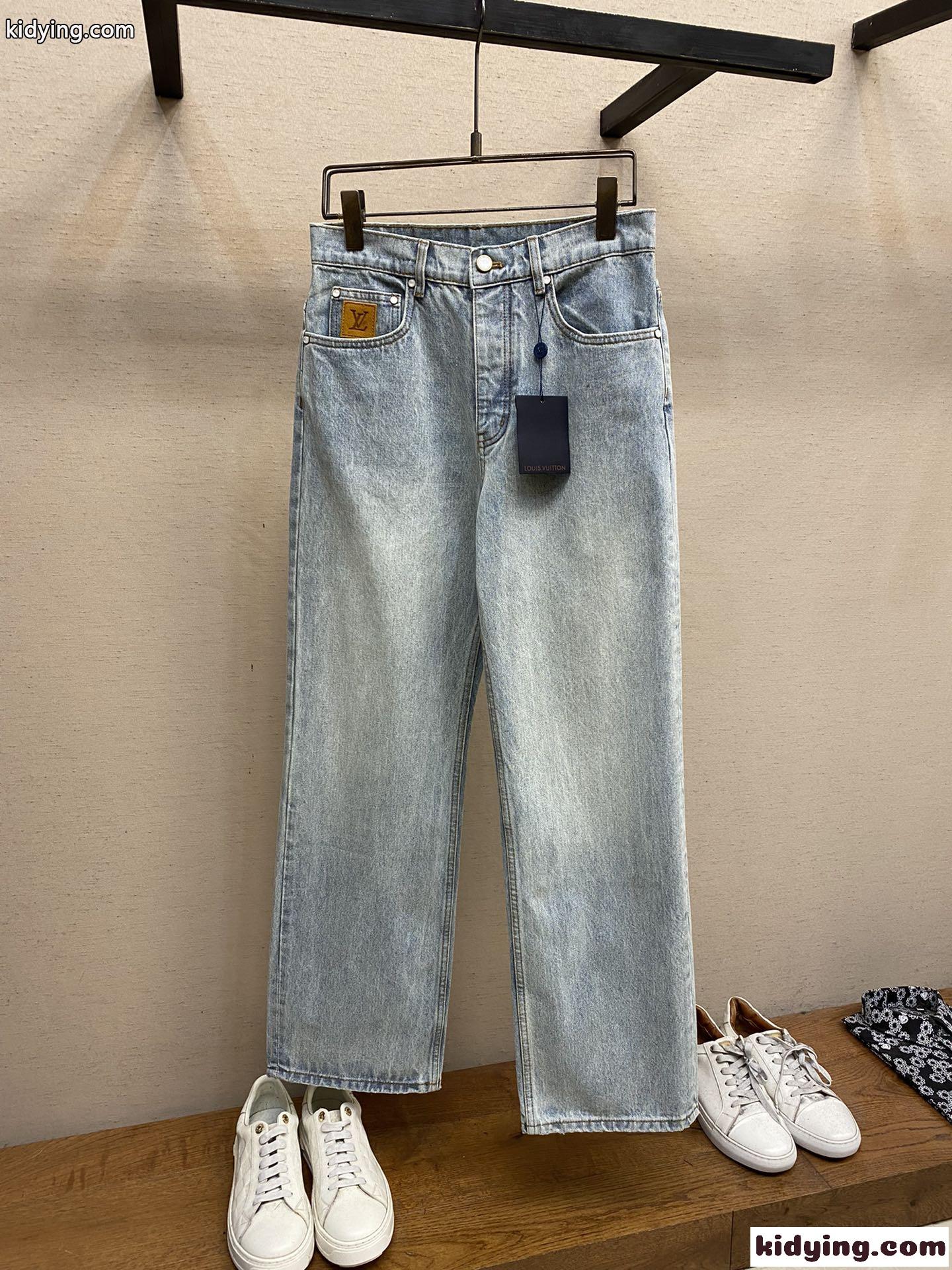 ワイドレッグフィットデニムパンツ ルイ・ヴィトン ジーンズ コピー メンズ-0