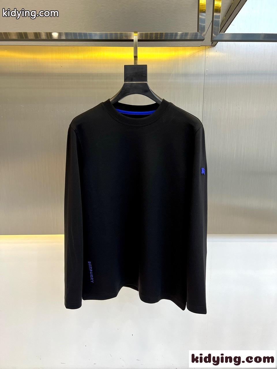 ベーシック 合わせやすい バーバリー Tシャツ コピー 長袖Tシャツ ブラック-0
