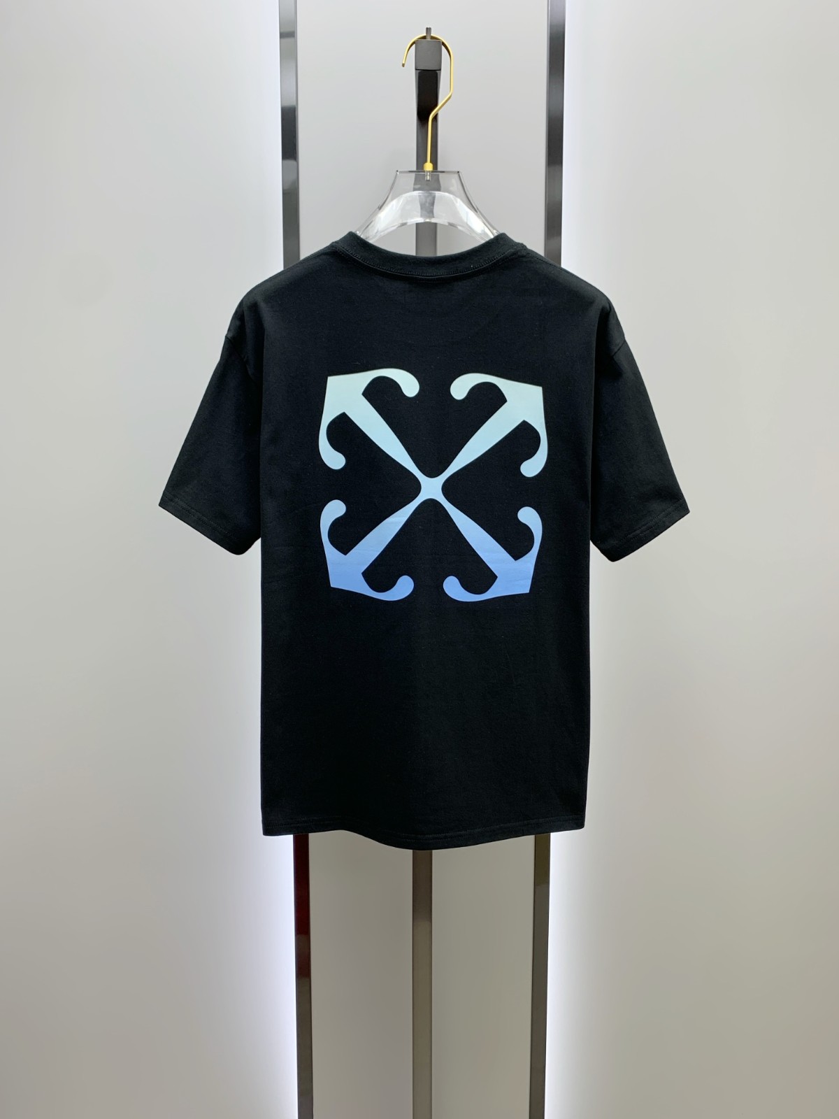カジュアル ロゴ入り オフホワイト Tシャツ コピー コットン 半袖Tシャツ ブラック-3