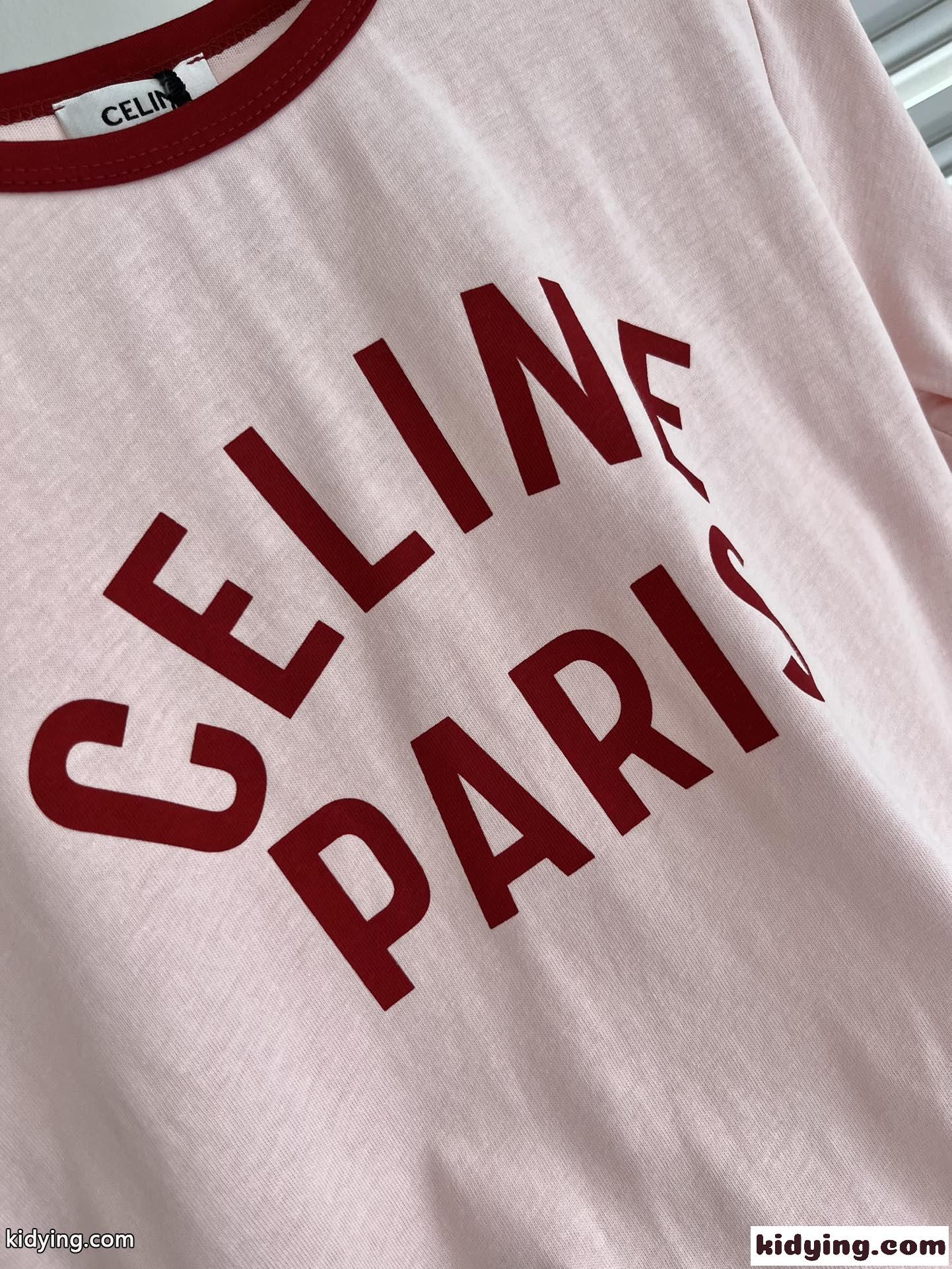 新作 CELINE PARIS 70S 半袖Tシャツ 人気 セリーヌ Tシャツ コピー クルーネック-2