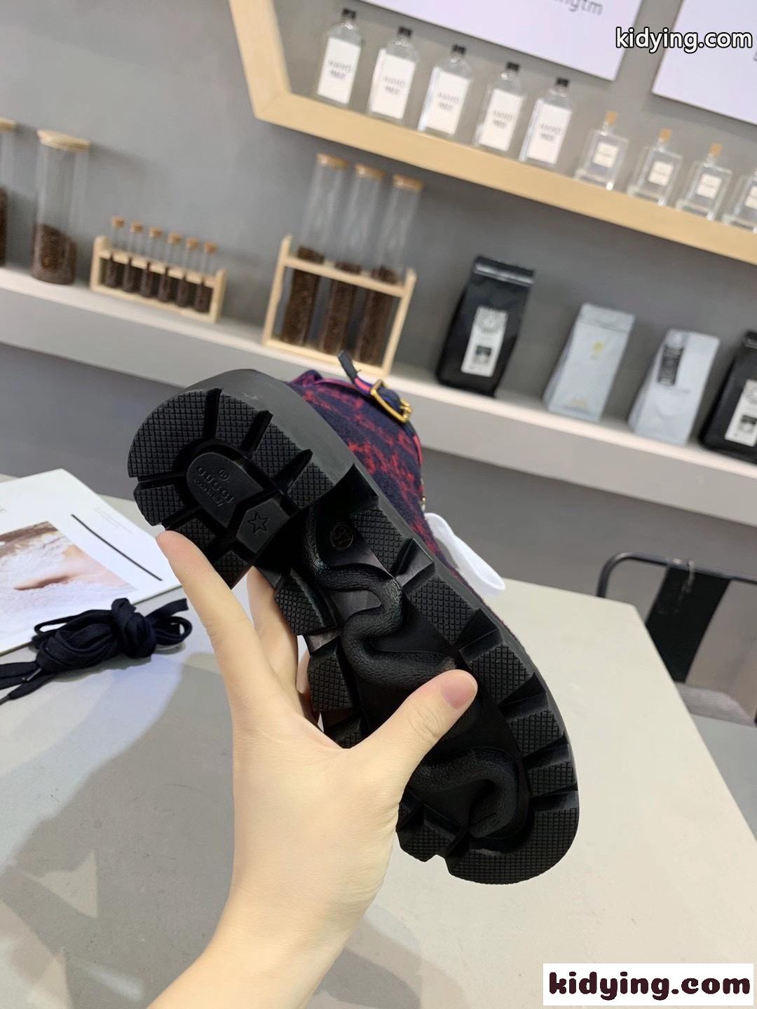 グッチ ブーツ コピー レディース 秋冬 人気 GGパターン アンクルブーツ-3