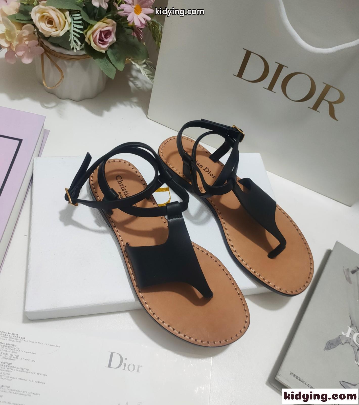 Dioriviera Dior Sun ビーチサンダル クリスチャン・ディオール サンダル コピー ブラック-0