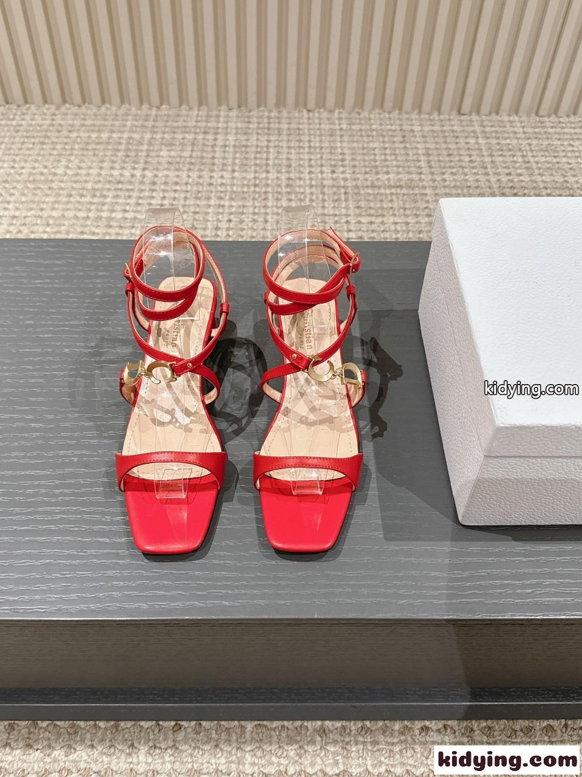 洗練された 4cm Cest Dior ヒールサンダル クリスチャン・ディオール サンダル コピー ブラック-1