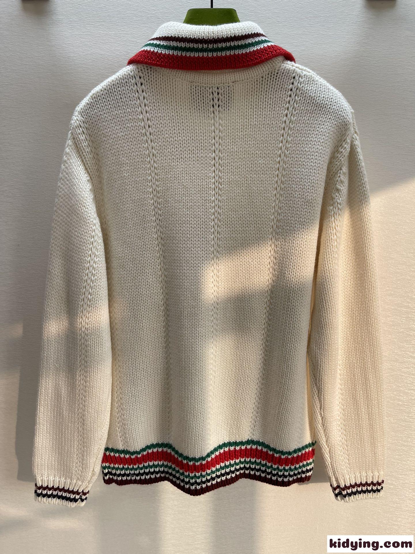 2022新作 ポロネック 刺繍 シンプル ファッション グッチ セーター コピー レディース ファスナー ニット セーター-0