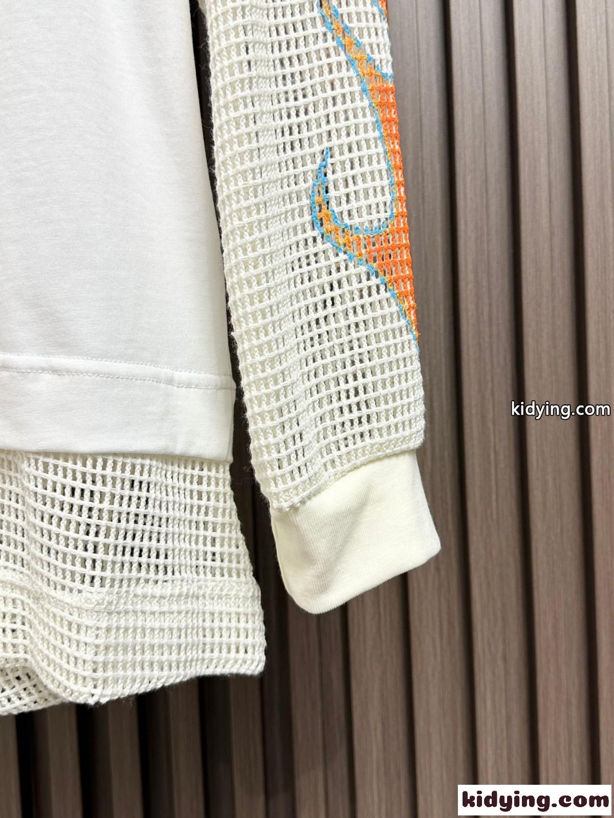 メッシュ&コットン フード付きTシャツ ジバンシィ Tシャツ コピー-4
