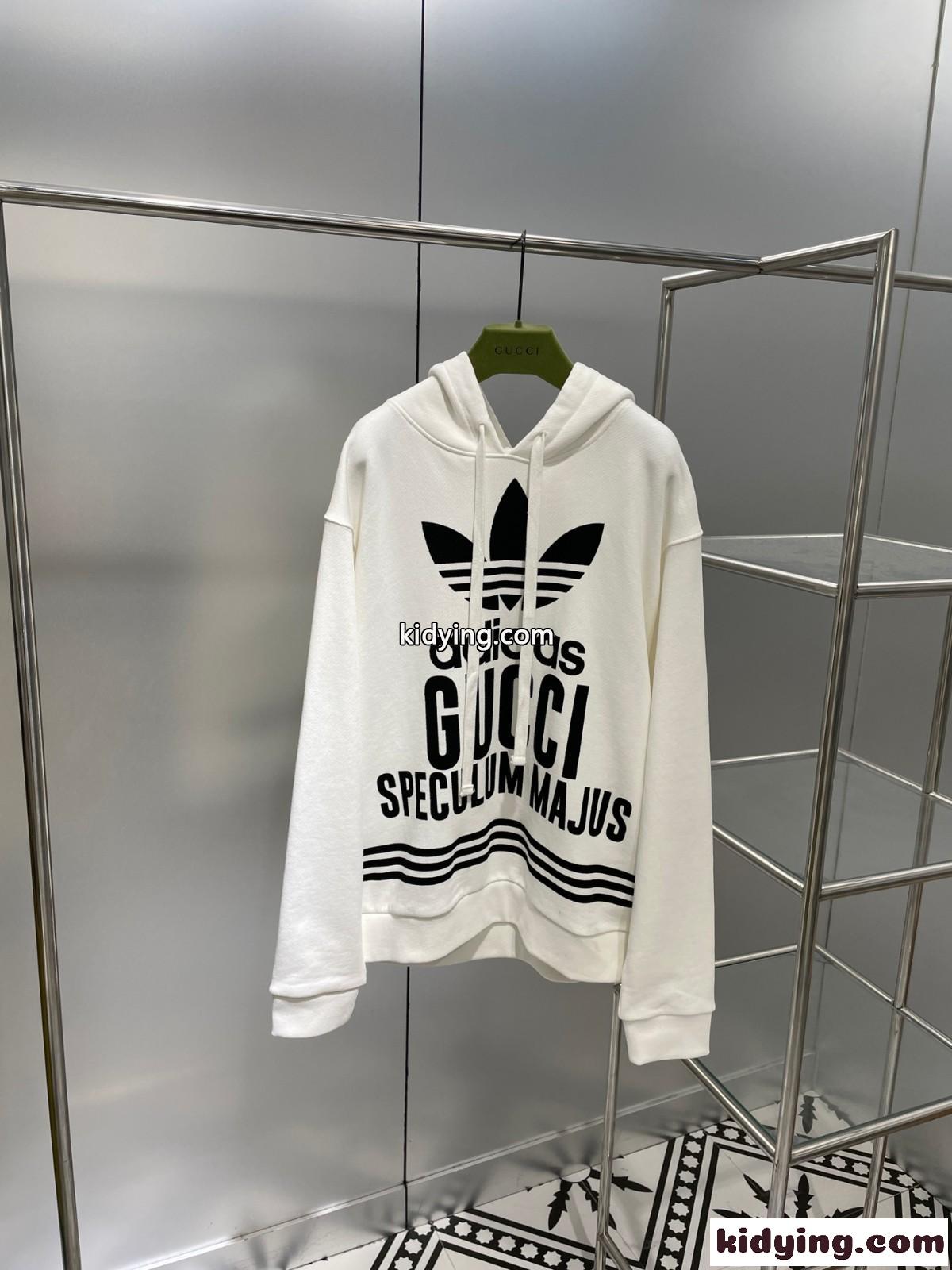 ADIDAS X GUCCI ロゴ プリント オーバーサイズ グッチ パーカー コピー フード付き フーディ-0