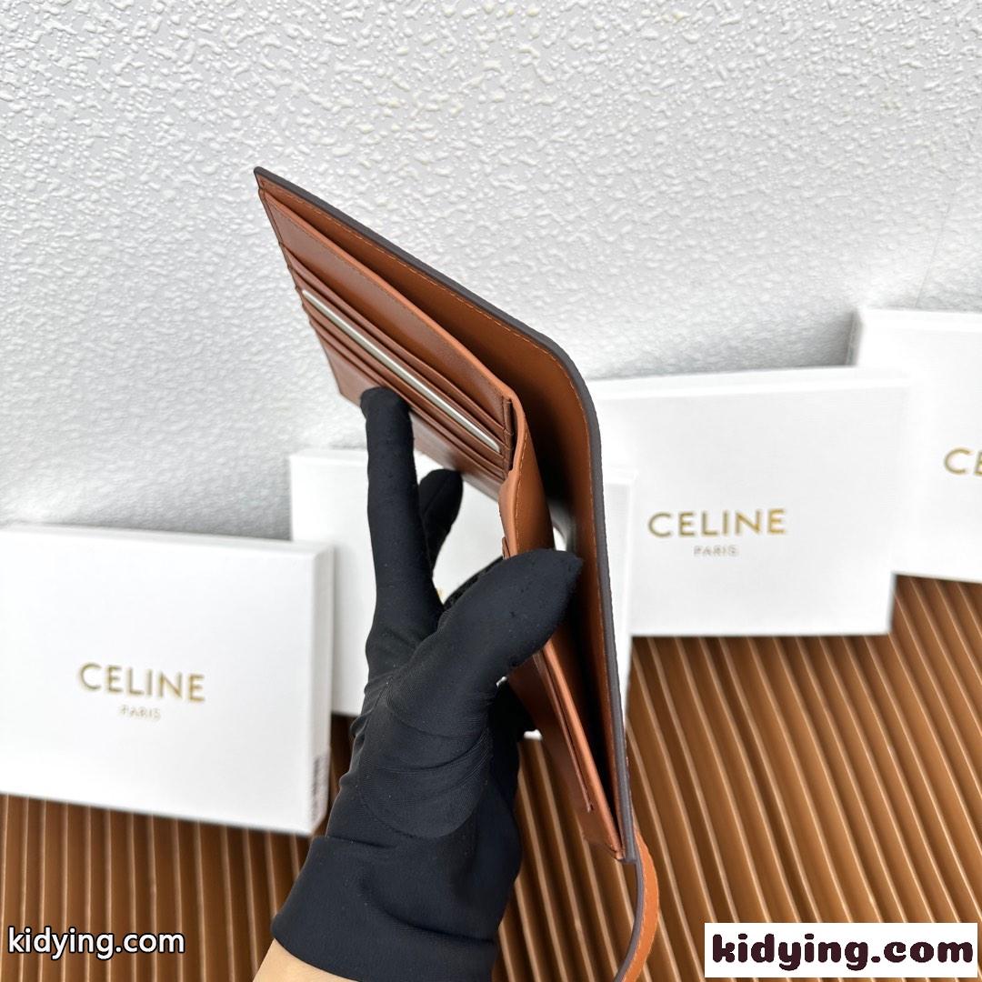 ミディアムウォレット CELINE ヴィクトワール セリーヌ 財布 コピー ブラウン-4