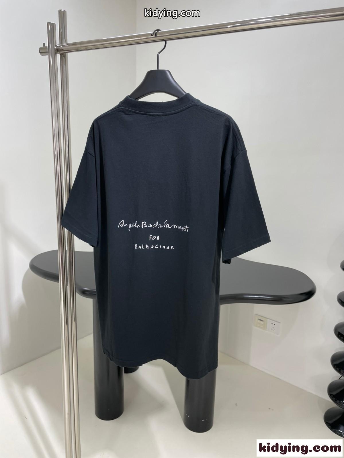 Balenciaga Music| Angelo Badalamenti Series Tシャツ バレンシアガ Tシャツ コピー ブラック-1