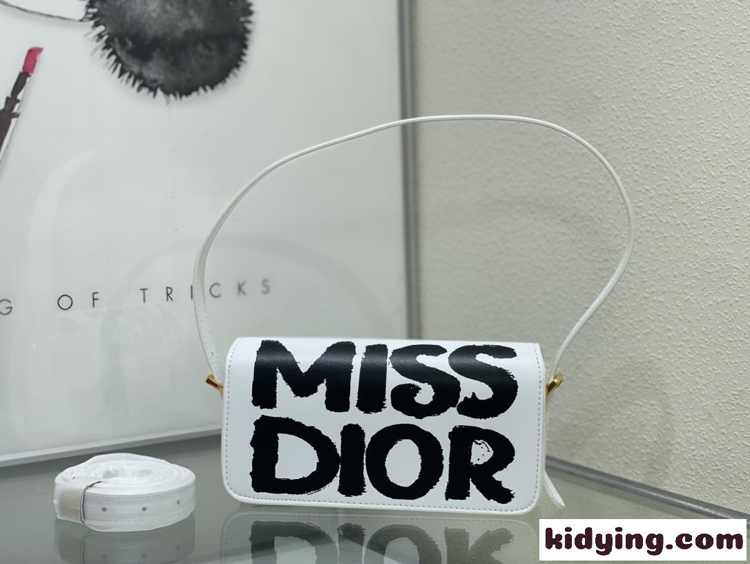 クリスチャン・ディオール バッグ コピー Miss Dior フラップバッグ ホワイト-2