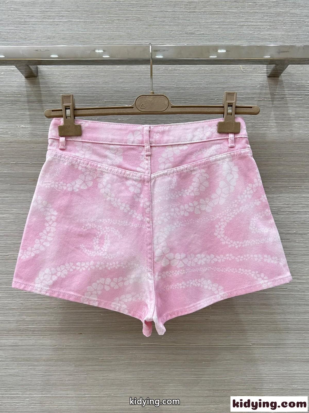 ココビーチ デニム ショートパンツ シャネル パンツ コピー ピンク-1