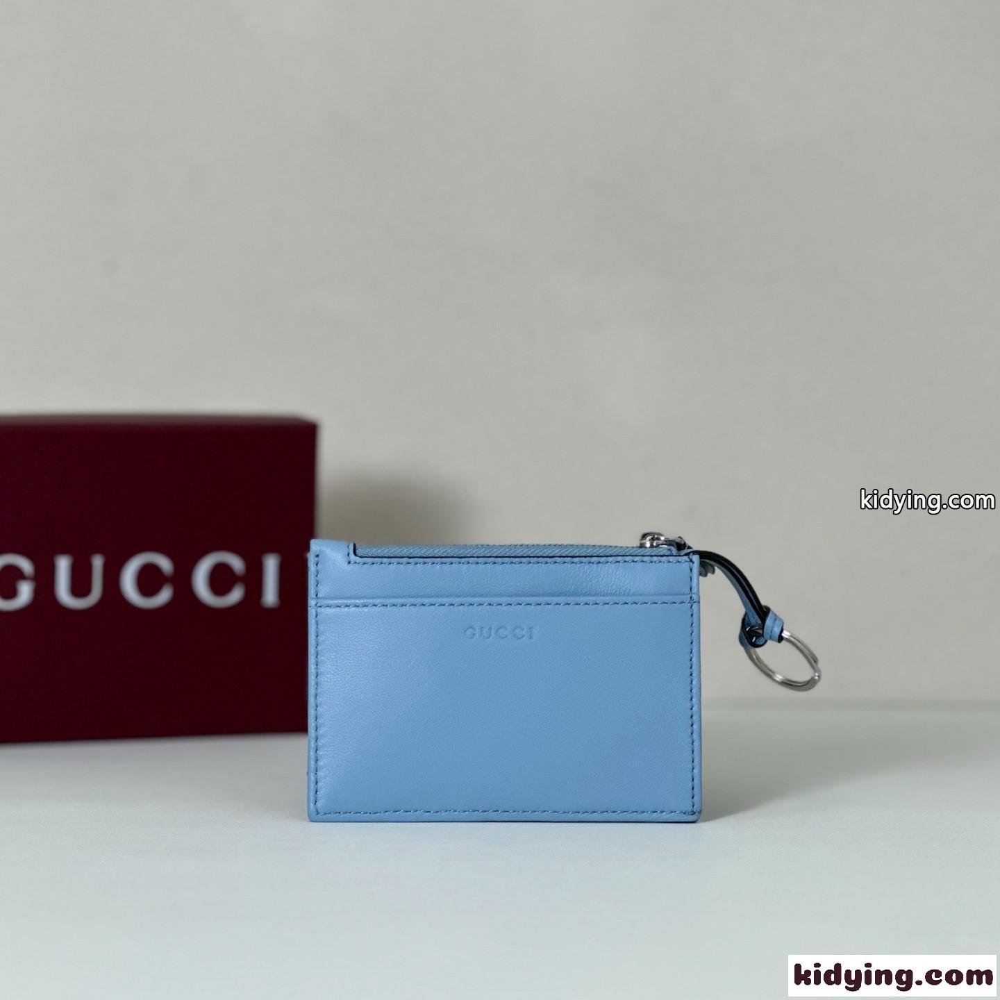 ダブルG キーケース 837747 爽やか 人気 グッチ 財布 スーパーコピー ブルー-0