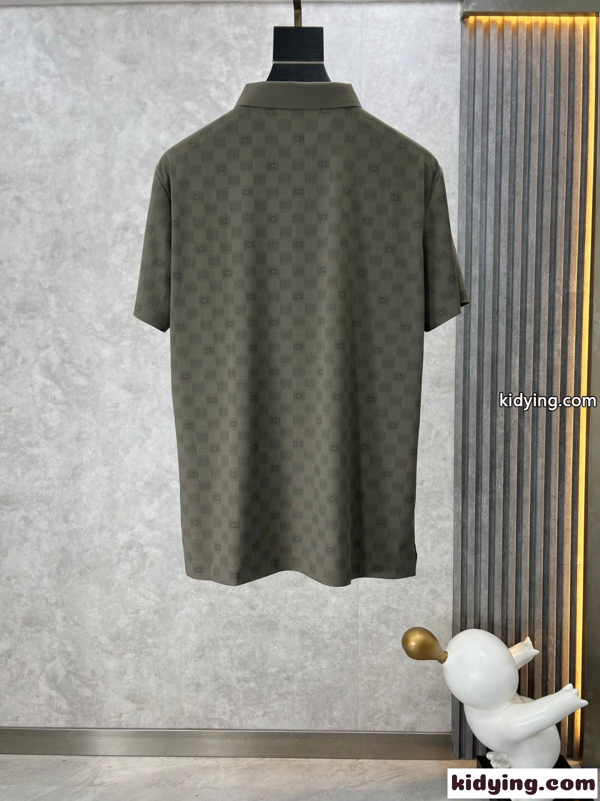 アルマーニ 半袖Tシャツ コピー 春夏 メンズ アイスシルク ポロシャツ-1