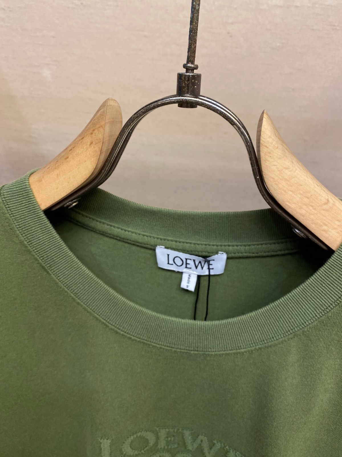 リラックスフィット コットンTシャツ ロエベ Tシャツ コピー 半袖トップス グリーン-0