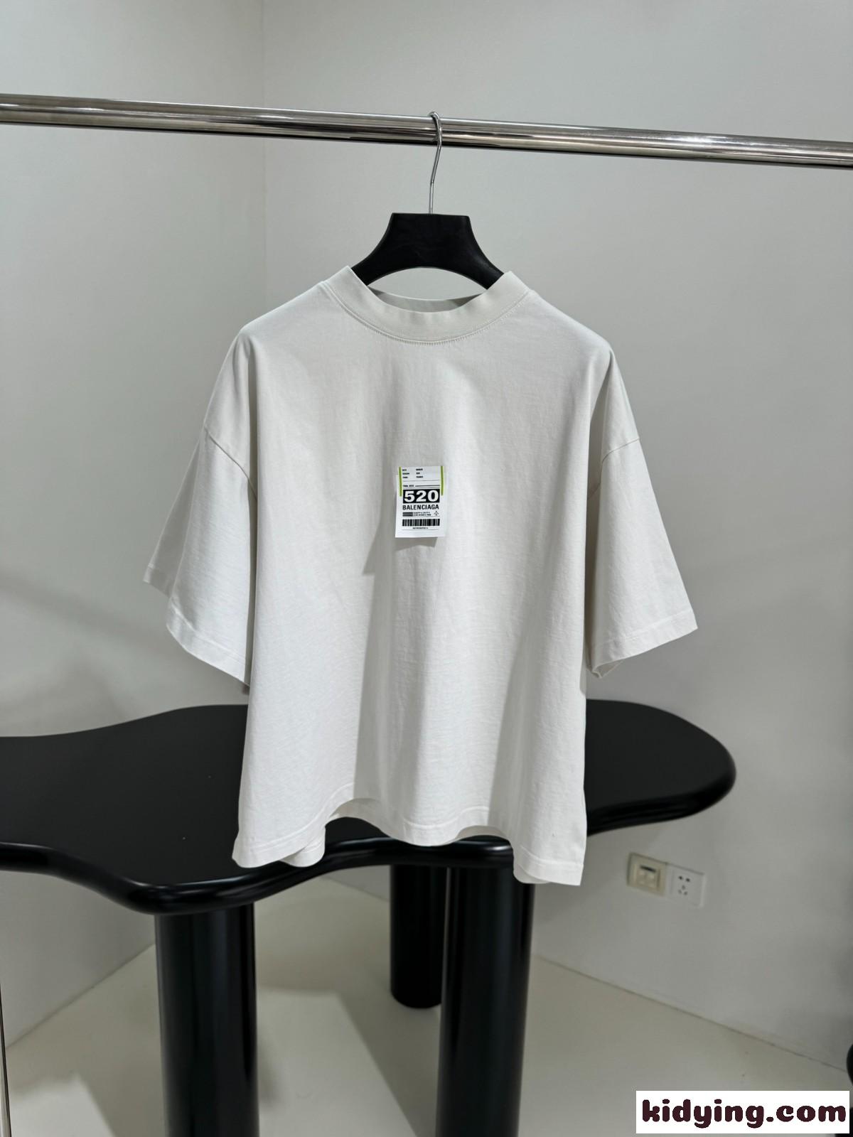 Airport Tag クロップド半袖Tシャツ バレンシアガ Tシャツ コピー ベージュ-0