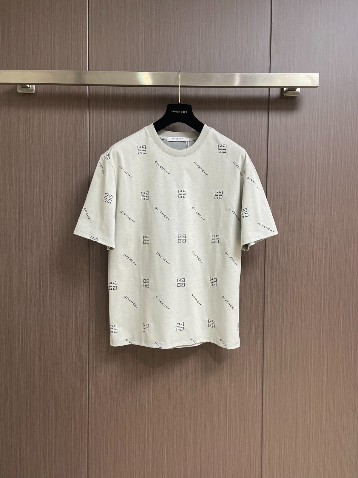 上品 カジュアル コットン 半袖Tシャツ ジバンシィ Tシャツ コピー ベージュ-2
