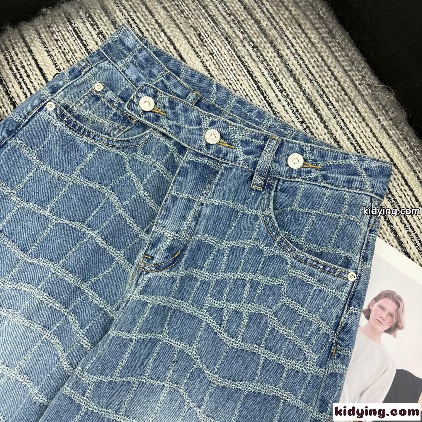 お洒落 合わせやすい デニムパンツ アレキサンダーワング ジーンズ コピー ブルー-3