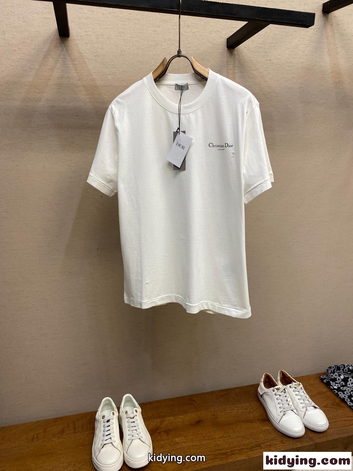カジュアル 合わせやすい 半袖Tシャツ クリスチャン・ディオール Tシャツ スーパーコピー ホワイト-2