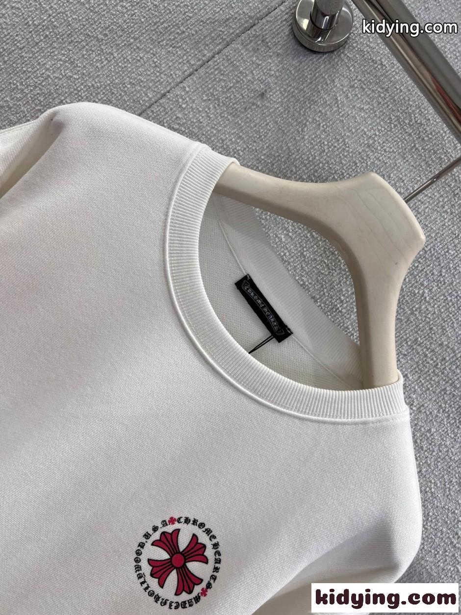 スタイリッシュ プリント コットン スウェットシャツ クロムハーツ Tシャツ 偽物 ホワイト-2