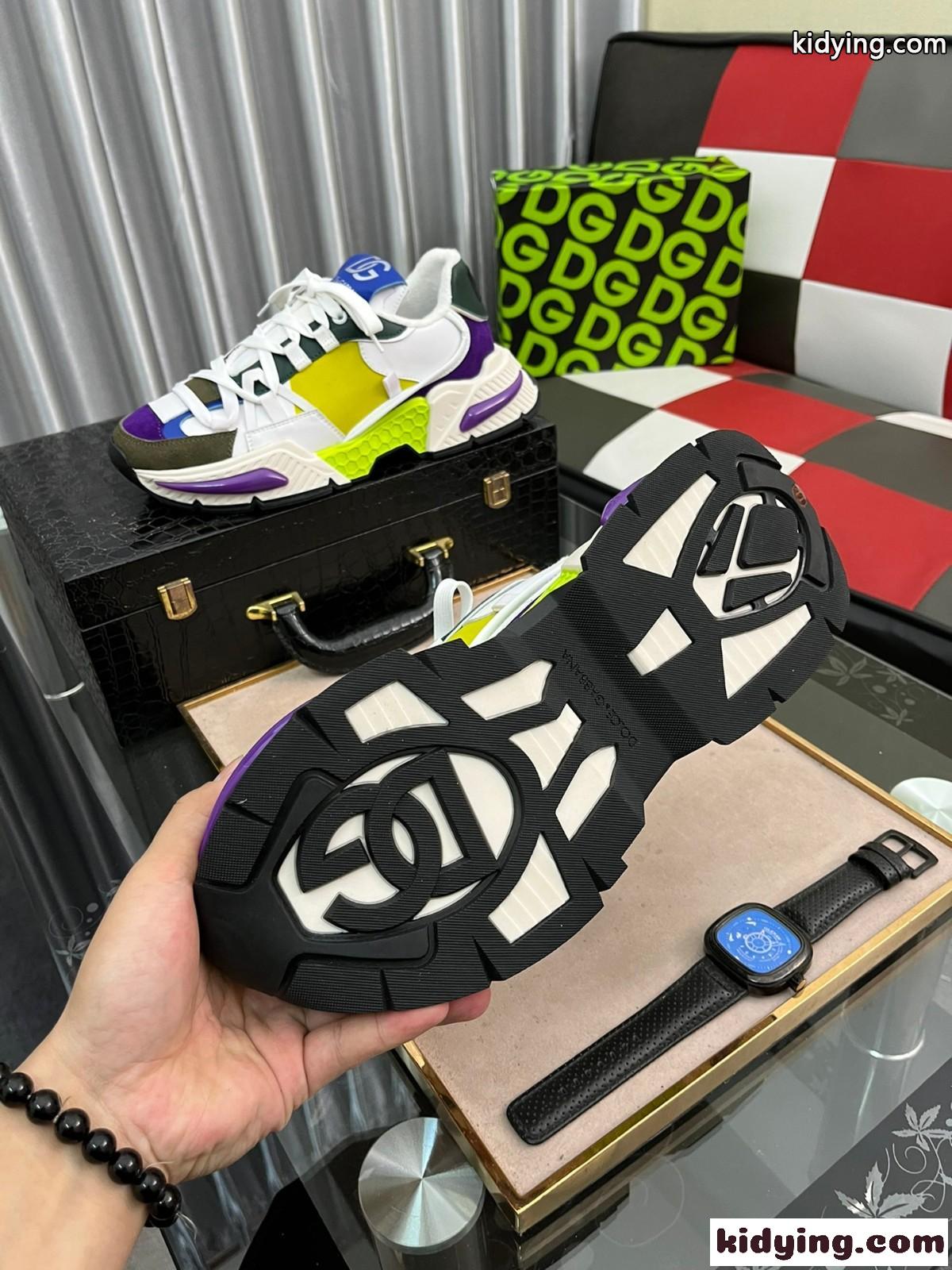 コンフォート 疲れにくい 滑り止め 厚底 メンズ ドルチェ&ガッバーナ スニーカー コピー カラフル おしゃれ 人気-3