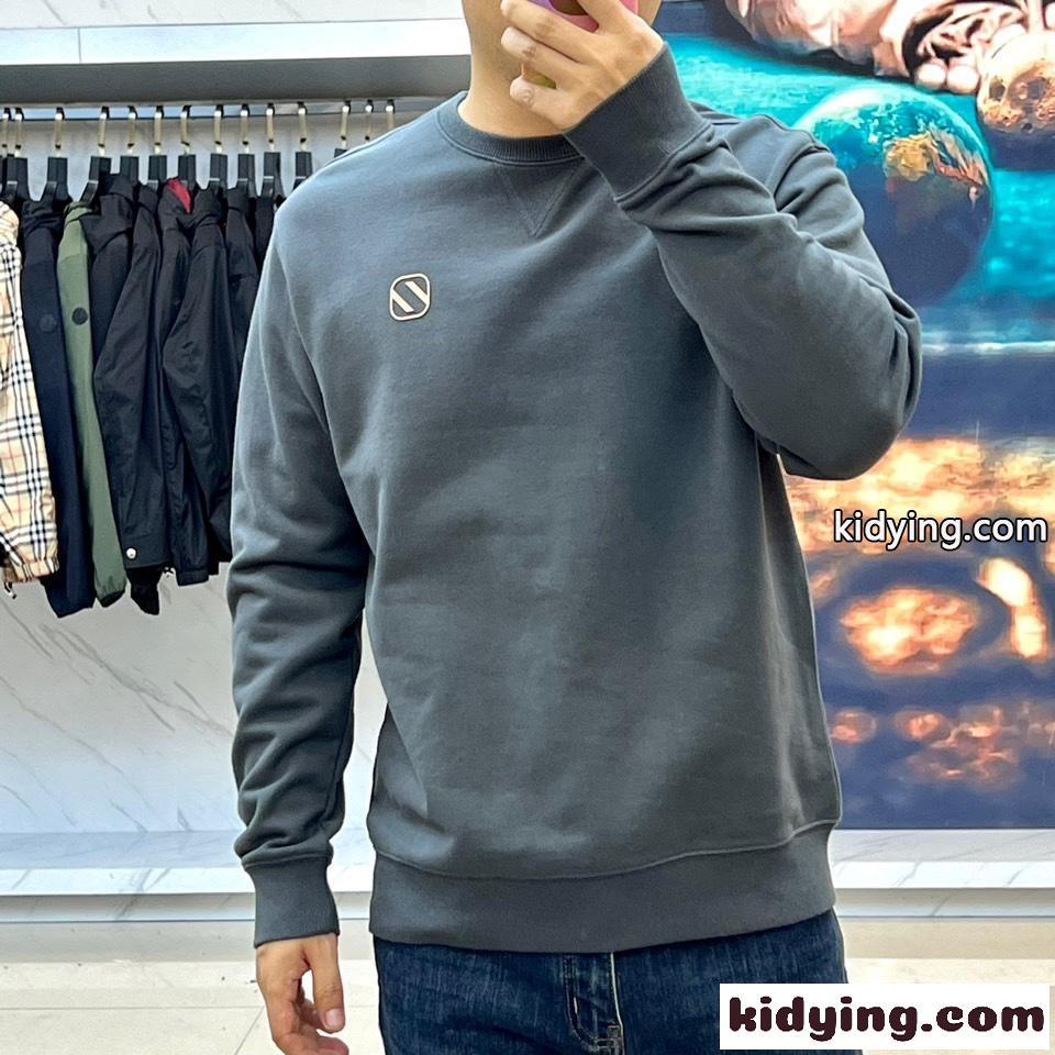 定番 合わせやすい スウェットシャツ エルメネジルド・ゼニア Tシャツ コピー グレー-1