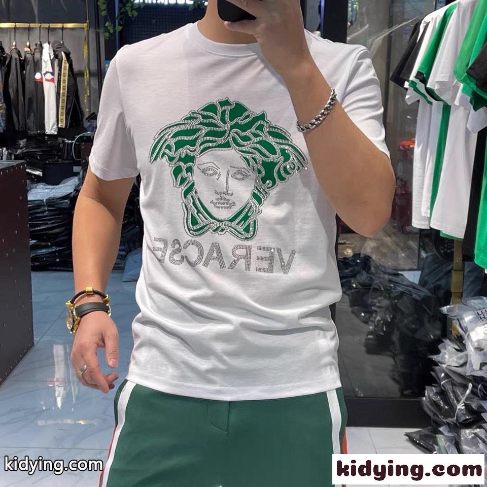 クラシック人気メドゥーサ ヴェルサーチェ 半袖Tシャツ コピー 薄手 快適 柔らかい 春夏 メンズ トップス-1