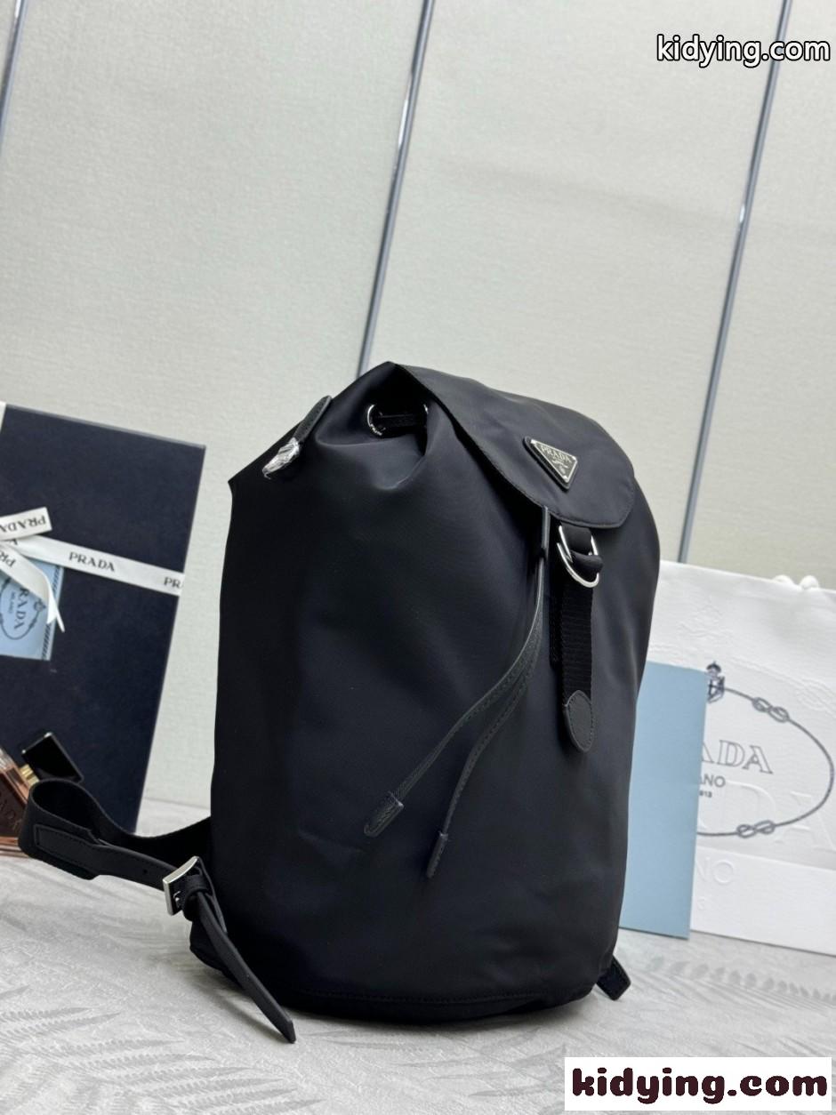 スモール Re-Nylon バックパック プラダ バッグ スーパーコピー ブラック-3