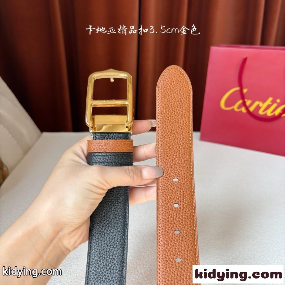カルティエ ベルト スーパーコピー シンプル 上品 バックル リバーシブル-0
