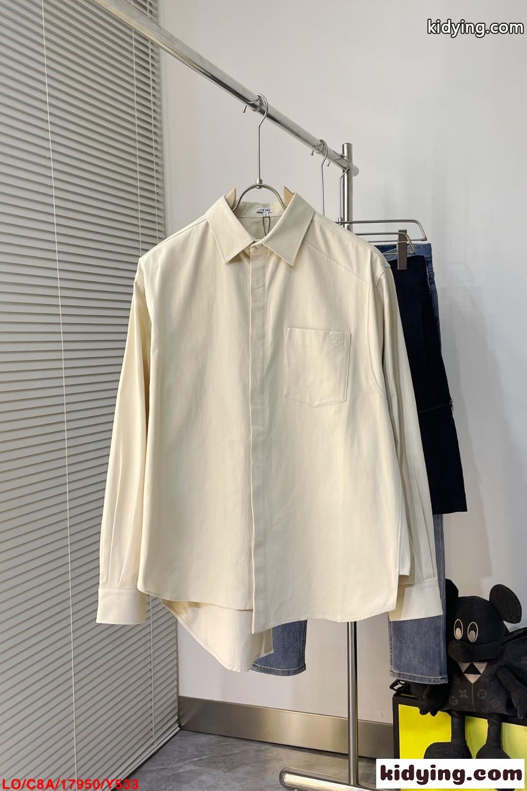 LOEWE アシンメトリー シャツ ロエベ シャツ コピー カジュアル おしゃれ-2