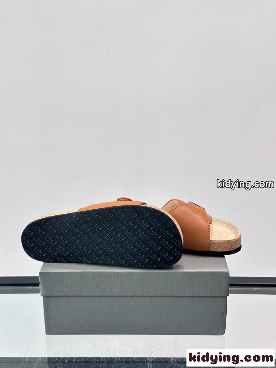 BALENCIAGA × Scholl コラボレーション サンダル バレンシアガ コピー ブラウン-4