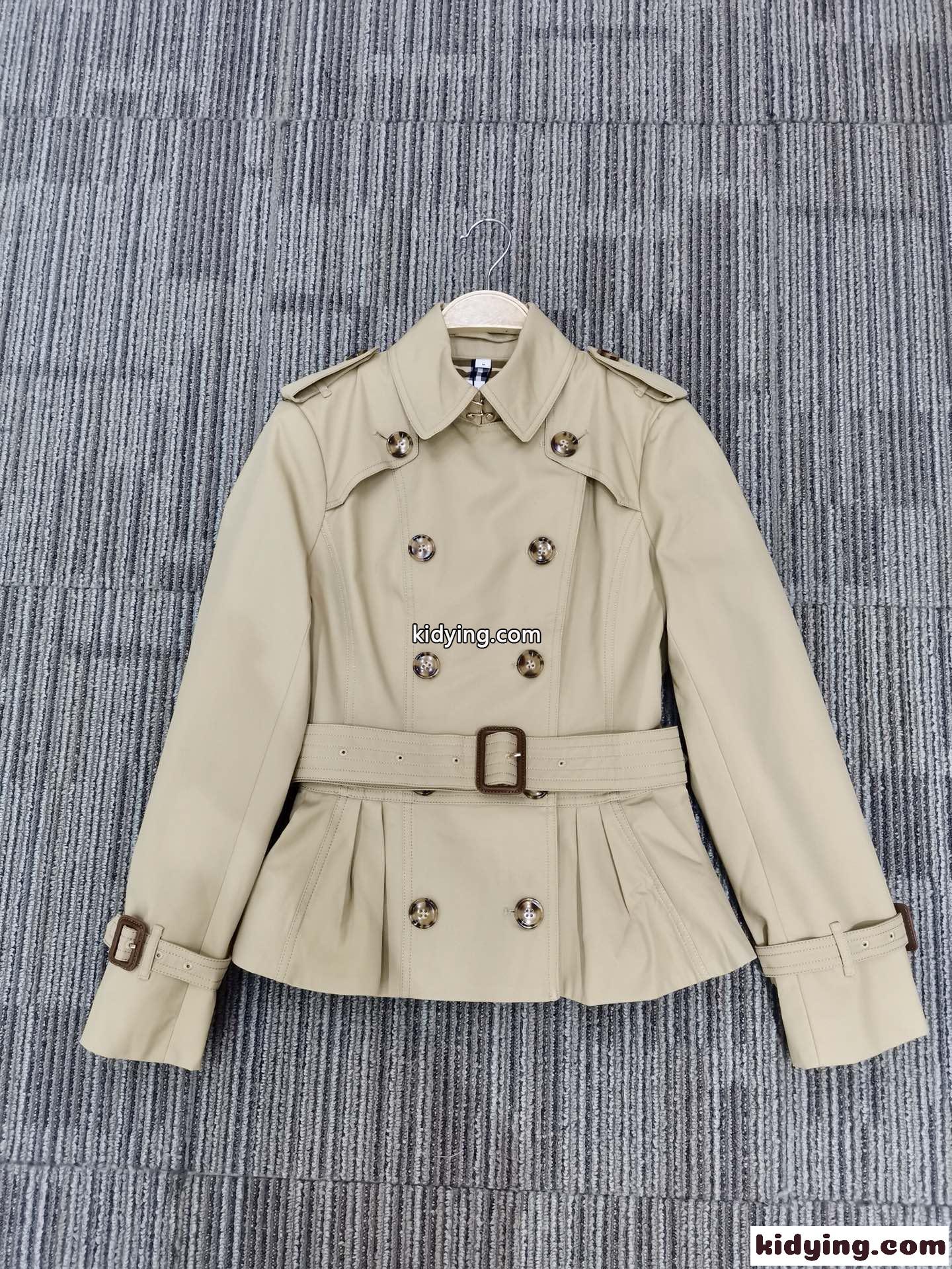 人気 定番 レディース ショート トレンチコート バーバリー ジャケット コピー お洒落 無地 合わせやすい-2