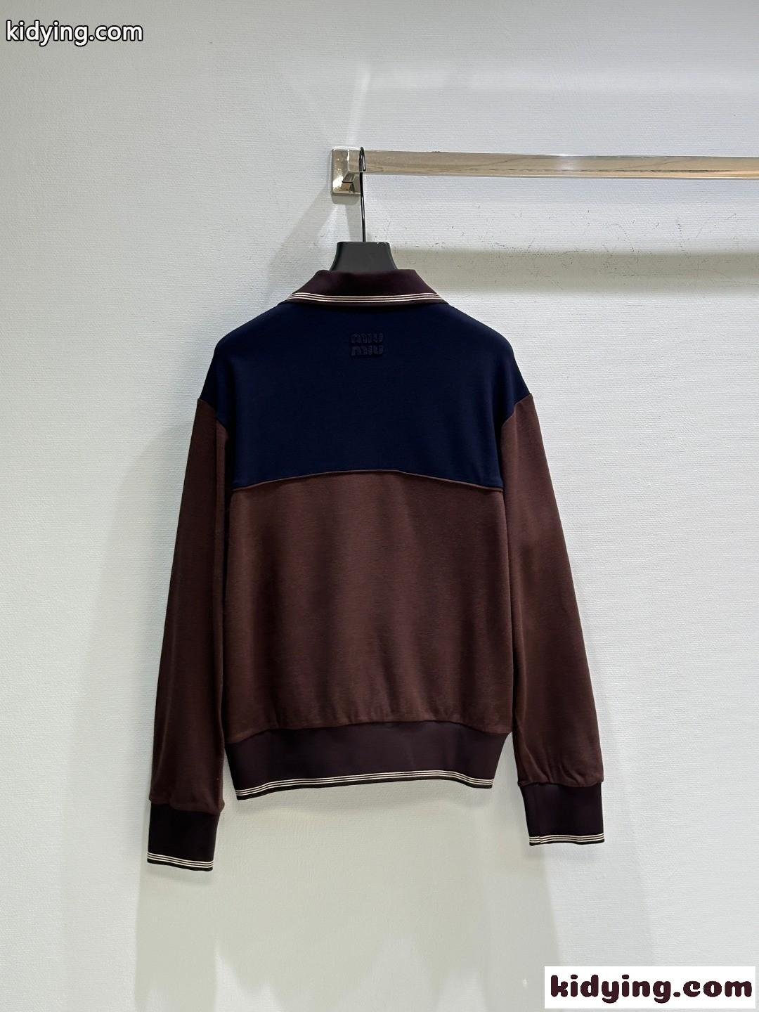 お洒落 カジュアル ジッパー スウェットシャツ ミュウミュウ Tシャツ コピー-4