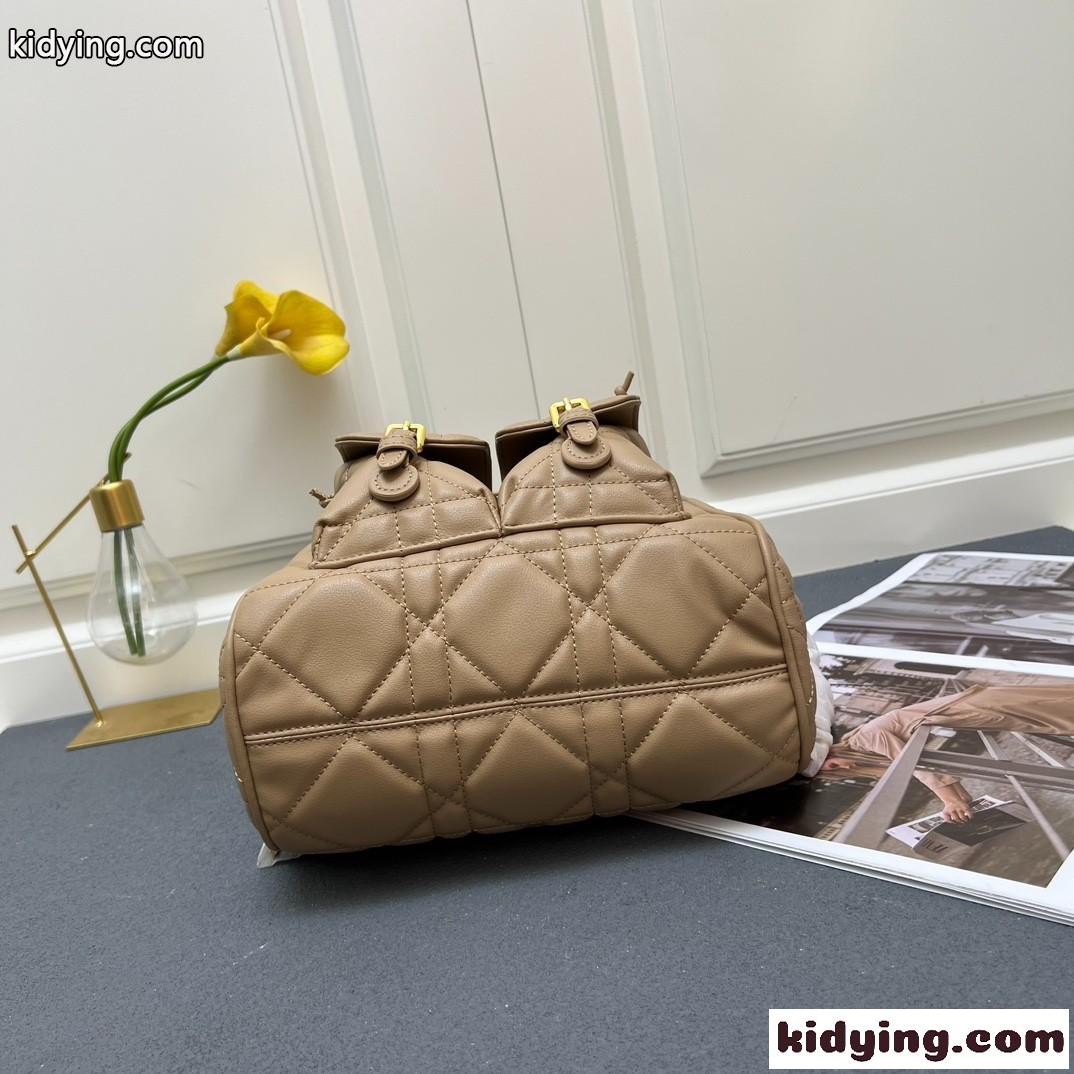 Dior Caro バックパック ミディアム クリスチャン・ディオール バッグ コピー ブラウン-3