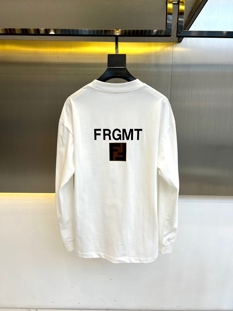 フェンディ Tシャツ コピー カジュアル ゆったり コットン 長袖Tシャツ ホワイト-4