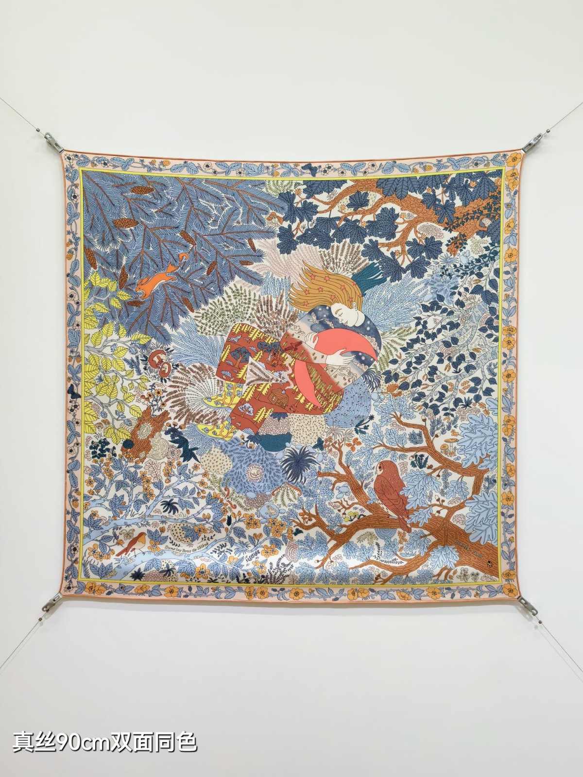 上品 シルク 大判スカーフ エルメス スカーフ コピー プリント 90x90-0