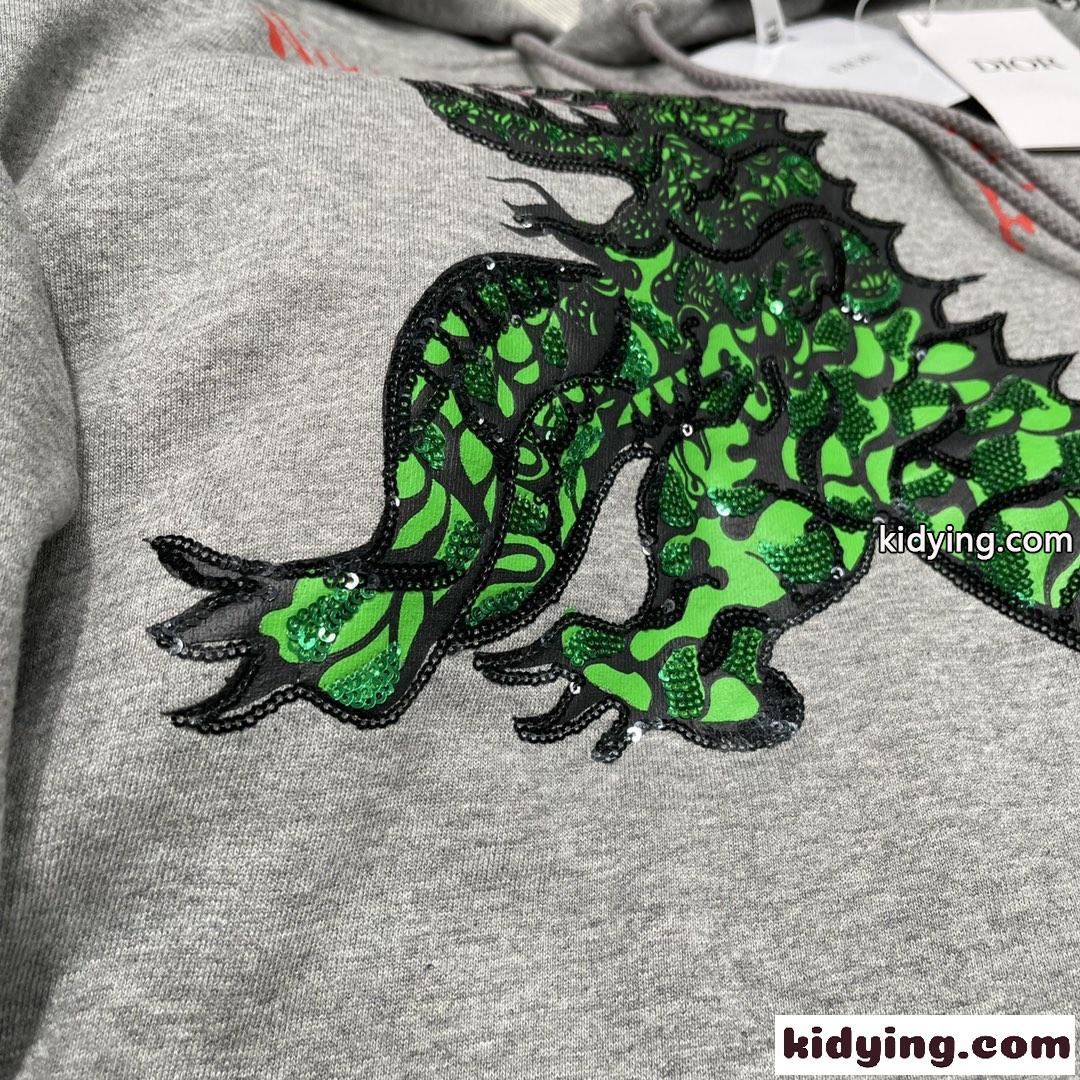 Dragon コットンジャージー スウェットシャツ クリスチャン・ディオール パーカー コピー-3