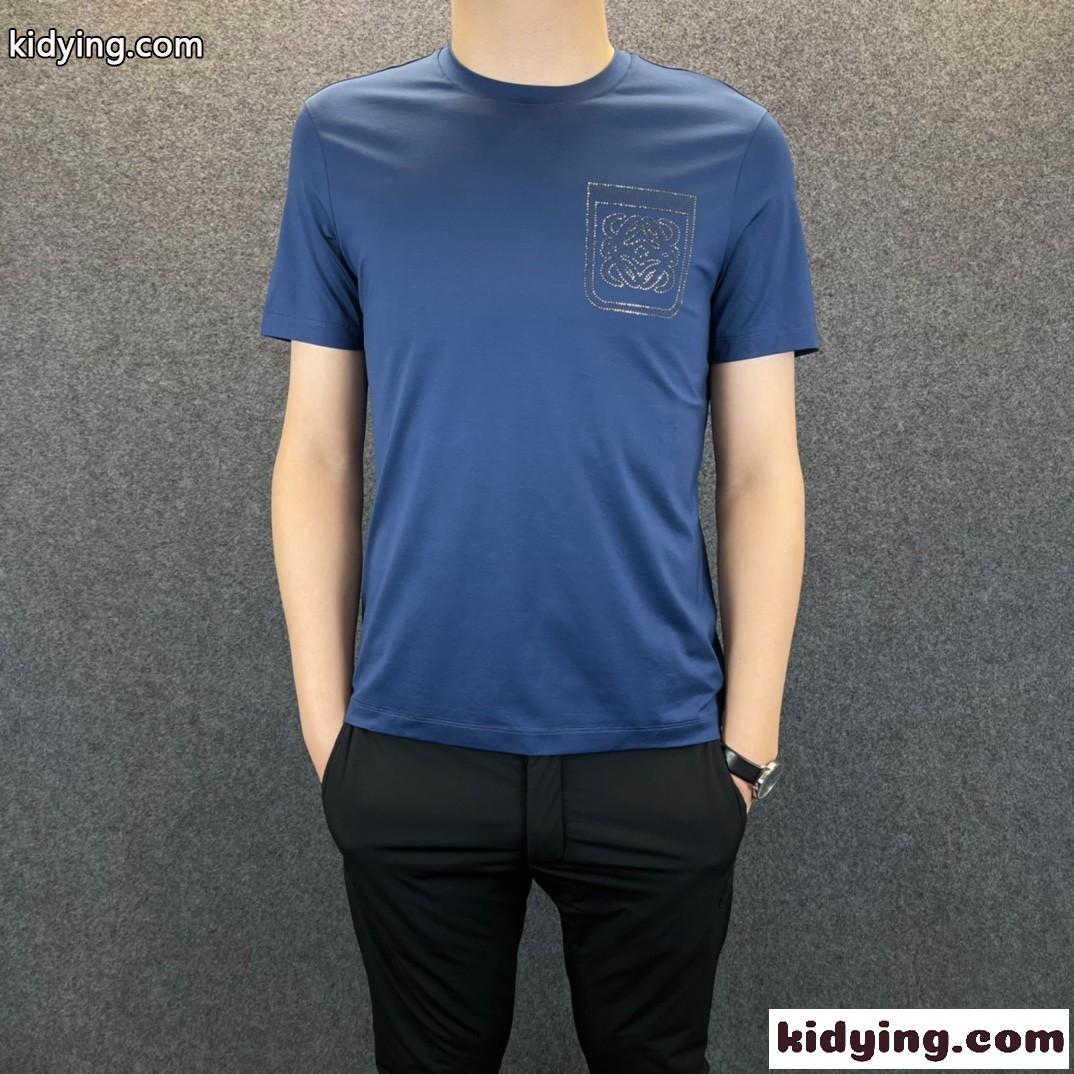 選べる5色 人気 合わせやすい ラウンドネック ロエベ tシャツ コピー メンズ 半袖 春夏 新作 カジュアル おしゃれ-4
