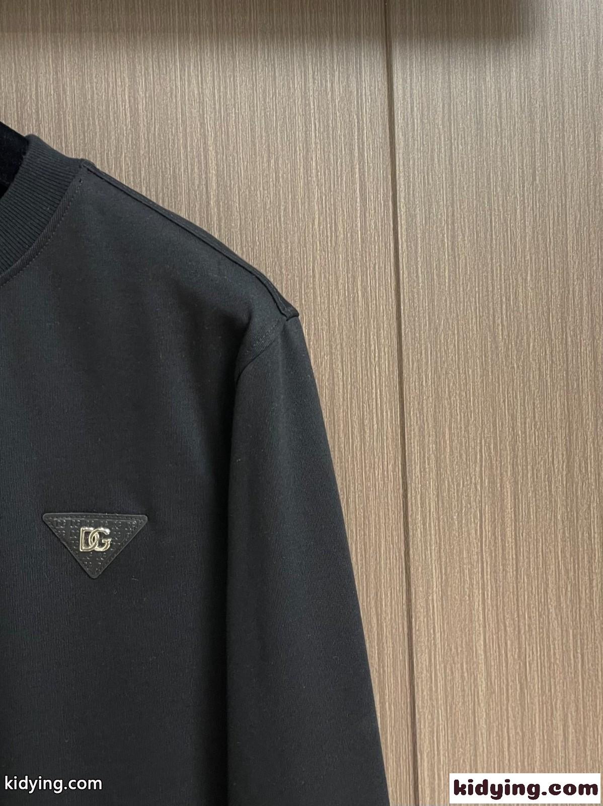 コットン クルーネック スウェットシャツ ドルチェ&ガッバーナ Tシャツ コピー ブラック-2