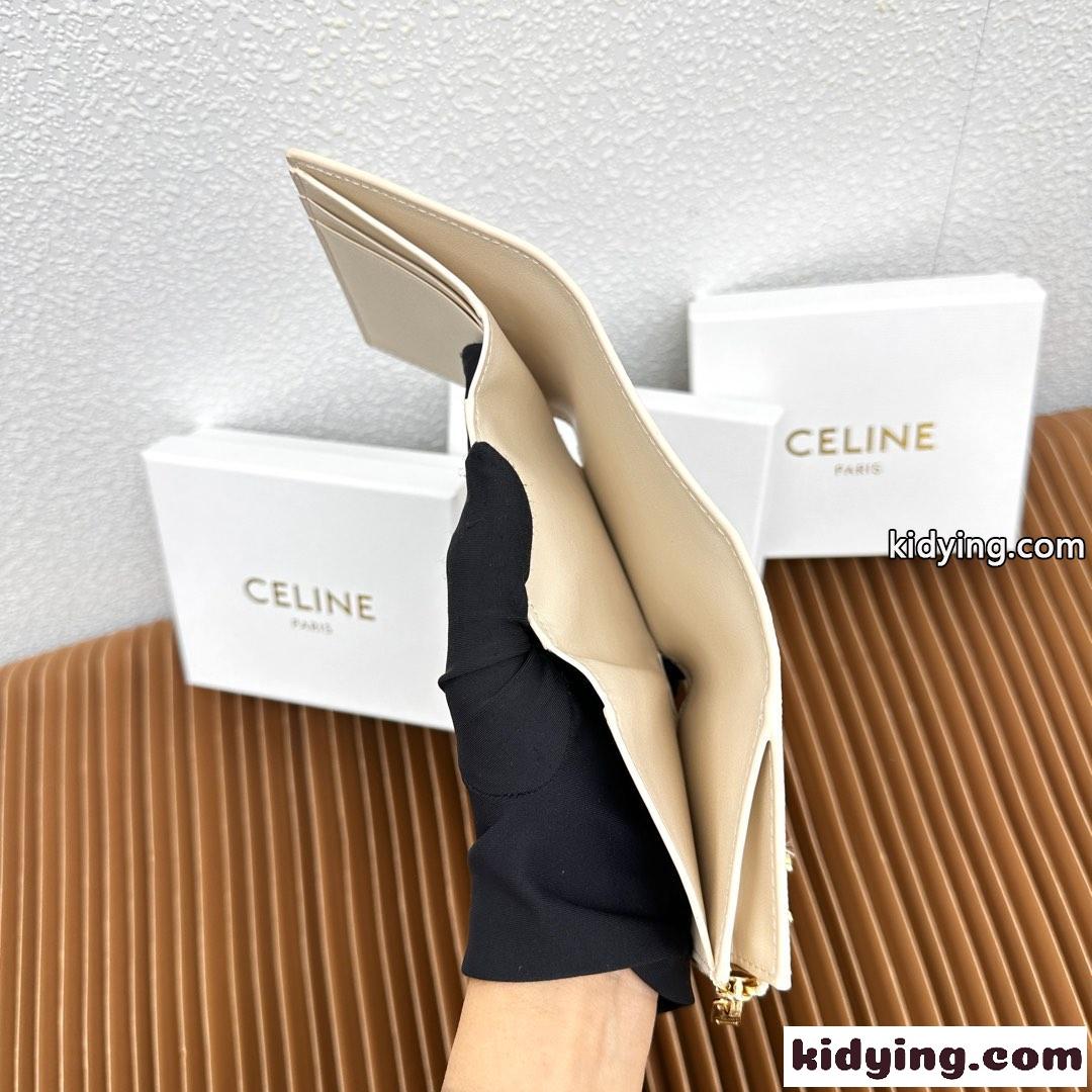 ファインウォレット CELINE ヴィクトワール セリーヌ 財布 コピー ホワイト-4