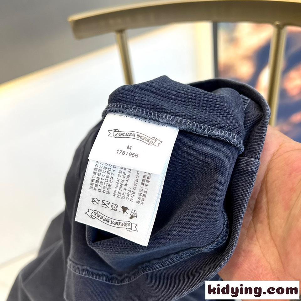 ストリート クロムハーツ Tシャツ 偽物 カジュアル クルーネック 半袖Tシャツ-4
