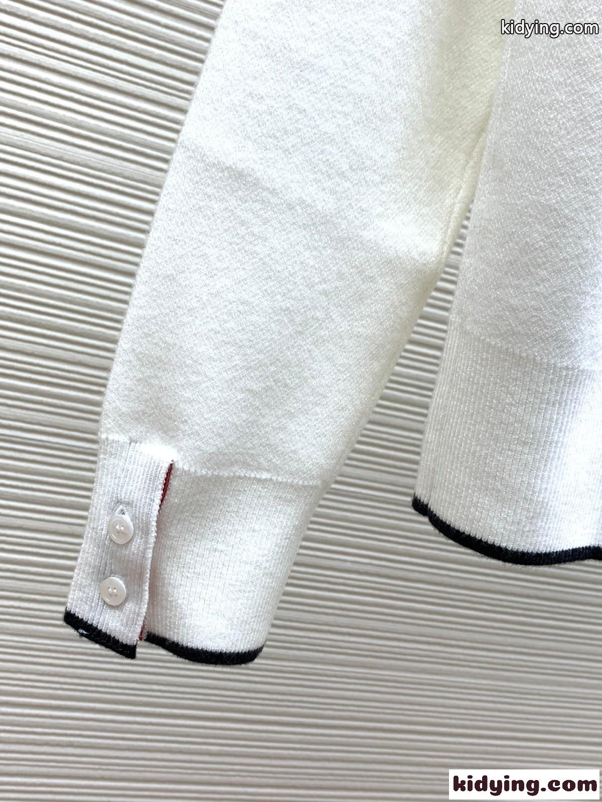 トムブラウン セーター コピー メンズ カジュアル 人気 クルーネック 長袖セーター ホワイト-3