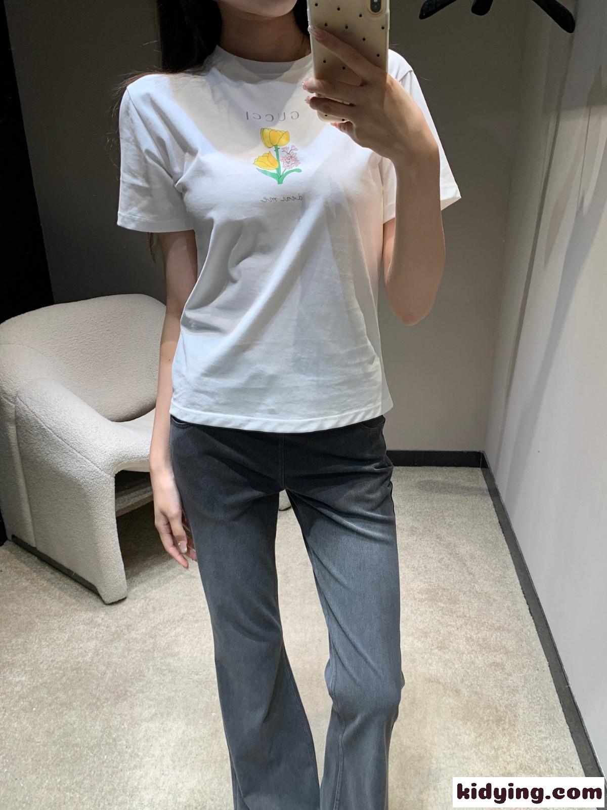グッチ Tシャツ コピー 定番 カジュアル 可愛い プリント 半袖Tシャツ コットン-3