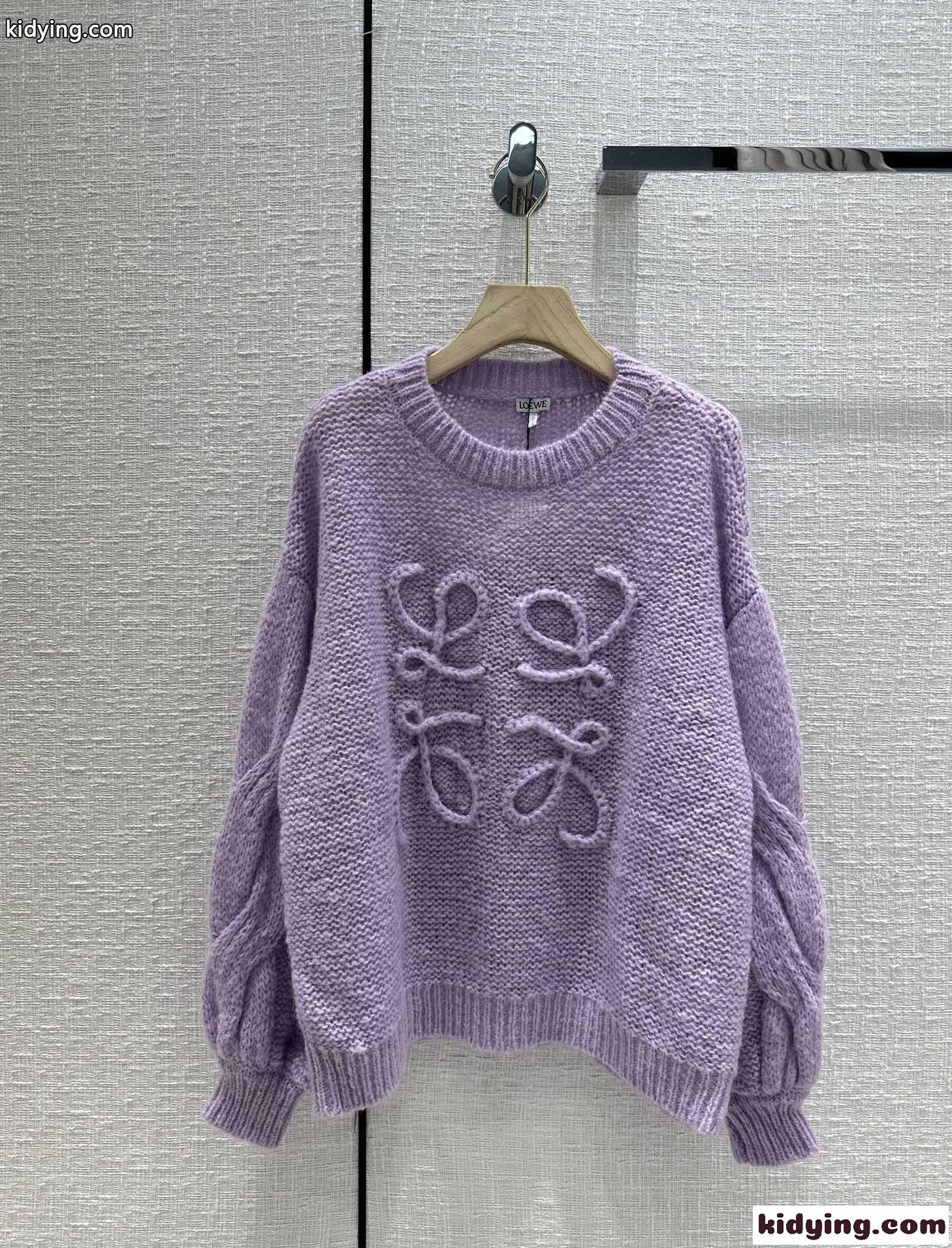 ふわふわ 可愛い アナグラム モヘア混 クルーネック ロエベ セーター コピー レディース-0